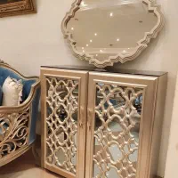 آینه کنسول حصیری بامبو|بوفه، ویترین، کنسول|اردبیل, |دیوار