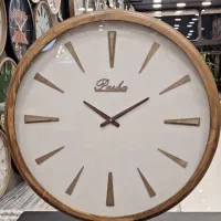 ساعت دیواری تمام چوب عدد خطی مینیمال کد6516 2سایز