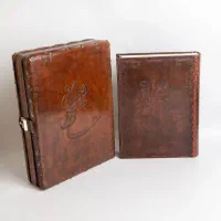 دیوان حافظ تمام چرم قلمکاری نفیس رحلی(۲/۰۵)فخررازی|کتاب و مجله ادبی|تهران, بهارستان|دیوار