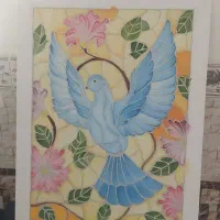 نقاشی باتیک روی تابلو