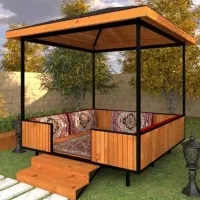 استادکار و ارماتور بندی و اجرای کلبه های چوبی