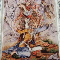 تابلو فرش دست باف نخ و ابریشم تمنای بخشایش