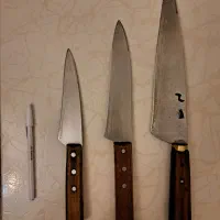 چاقو حیدری دسته چوبی ۳ سایز