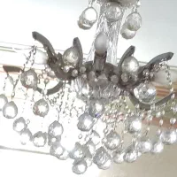 لوستر کریستالی برنجی