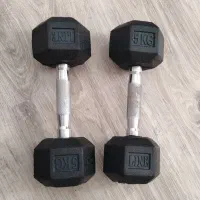یک جفت دمبل 5 کیلویی شش ضلعی