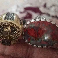 انگشتر تیتانیوم بار کش طلا و نقره بانگین