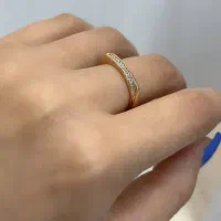 حلقه تمام نگین زنانه طلایی ژوپینگ|بدلیجات|تهران, جردن|دیوار