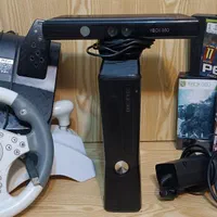 ایکسباکس 360 به همراه فرمان بازی و دوربین Kinect