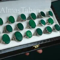 انگشتر های نقره مردانه عقیق سبز رنگی بسیارپرطرفدار|جواهرات|مشهد, چهنو|دیوار
