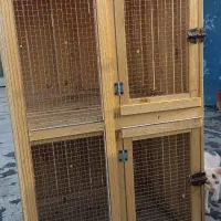 قفس چوبی پرنده و مرغ