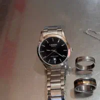 ساعت به همراه دو عدد انگشتر