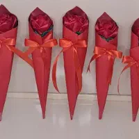 تک شاخه گل روبانی