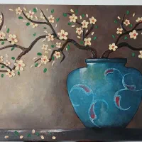 تابلوی گل برجسته کار دست