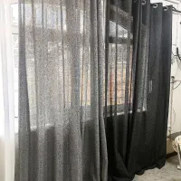 پرده پلیسه شش تایی با میل پرده رنگ کوره ای|پرده، رانر، رومیزی|اهواز, کیانشهر|دیوار
