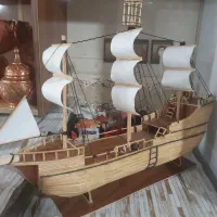 کشتی چوبی دست ساز دارای اسکلت داخلی|مجسمه، تندیس، ماکت|خمینی‌شهر, |دیوار