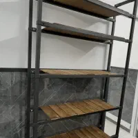 شلف کتابخانه فیشیال چوبی فلزی