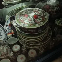چینی گل مرغی آنتیک اصل سرویس کامل