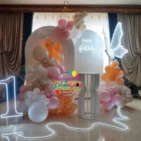 تولد کودکانه بادکنک آرایی|اسباببازی|اصفهان, ارغوانیه|دیوار