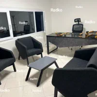 مبلمان اداری نیم ست مبلمان کات /میز پایه مثلثی