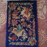 قالی تمام ابریشم شکارگاه|فرش|قم, نیروگاه|دیوار