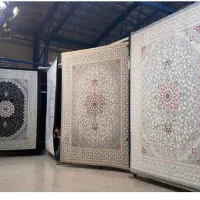 فرش کلاریس ابریشم نما/4500تراکم نگین مشهد اصل|فرش|شیراز, لاله|دیوار