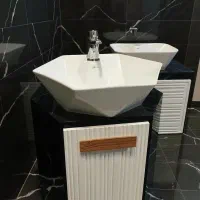 روشویی سرامیکی نانو پولیش و آینه هوشمند