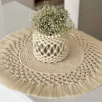 کوسن رومیزی دیوارکوب پرده مکرومه