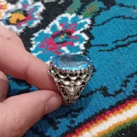 انگشتر نقره توپاز سوئیس|جواهرات|کارون, |دیوار