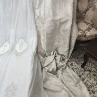 پرده تور ودستک ترک به همراه استر|پرده، رانر، رومیزی|مشهد, هنرور|دیوار