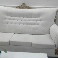 مبل هفت نفرسفیدرنگ وشیک