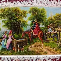 فرش دستباف با طرح مزرعه خوشبختی