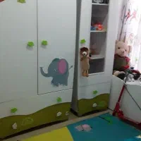 تخت دو منظوره کودک و‌نوجوان به اضافه کمد وکنارتختی