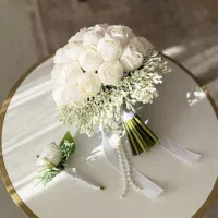 دسته گل عروس گل مصنوعی|گل مصنوعی|اصفهان, نقش جهان|دیوار