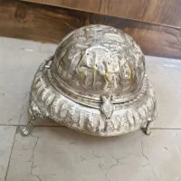خاویار خوری قندان عتیقه برنجی