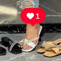 صندل پاشنه دار نگینی|کیف، کفش، کمربند|ساوه, |دیوار