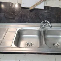 سینک ظرفشویی روکار به همراه شیر اهرمی|مصالح و تجهیزات ساختمان|تهران, تهرانسر غربی|دیوار