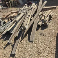 تیرآهن  ومیل گرد ودرب وپنجره وتیر چوبی دسته دو