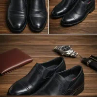 کفش چرم طبیعی  رسمی مردانهpradaسایز۴۴