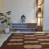 میز تلویزیون اباژور فرش گلدان