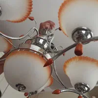 لوستر پنج شاخه و مهتابی