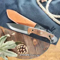 چاقو بوشکرفت استادمهدی محبی مدلBK2+غلاف چرمی زنجان