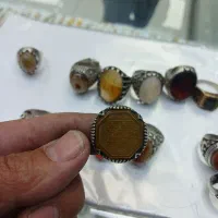 انگشتر نقره عیار ۹۲۵ پانزده عددروی هم گرمی ۲۰۰ت