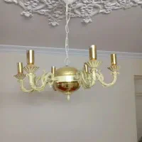 لوستر و ۲ تا لوستر حبابی سالم با کابینت در حدنو