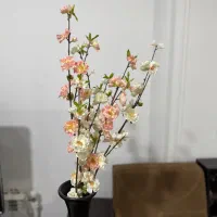 گلدان دکوری بلند بههمراه گل مصنوعی|صنایع دستی و سایر لوازم تزئینی|ساری, |دیوار