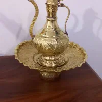 افتابه لگن مس طلایی. سوپ خوری مسی. اجیل خوری مسی