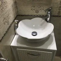 روشویی سرامیکی همراه با باکس ۴۰*۵۰بدون شیر آب