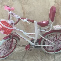 دوچرخه سفید صورتی سایز ۲۰ شکار مناسب هدیه