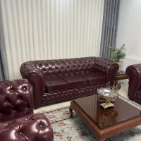 مبل چستر چرم مبلمان پذیرایی