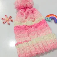 کلاه بافت صورتی|کفش و لباس بچه|قم, گلزار|دیوار