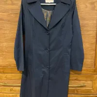 ترنچ کت (بارونی) ضد آب سورمه‌ای